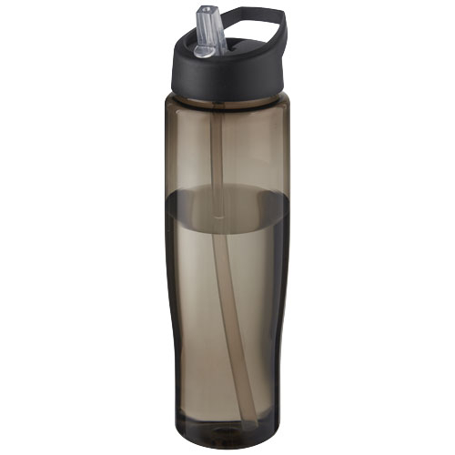 Gourde personnalisée de 700 ml bec verseur H2O Active® Eco Tempo Noir et Charbon